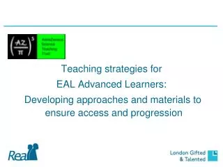 Teaching strategies for EAL Advanced Learners: