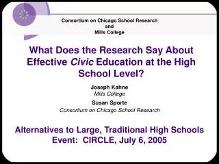 What Does the Research Say About Effective Civic Education at the High School Level?