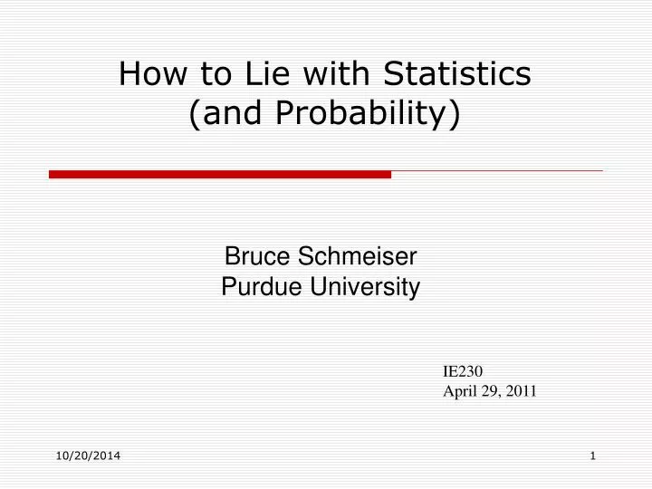 how to lie with statistics and probability