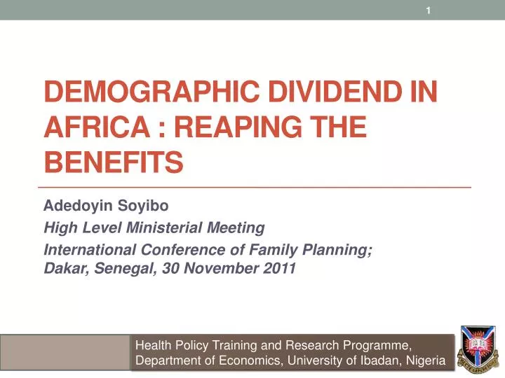 demographic dividend in africa reaping the benefits