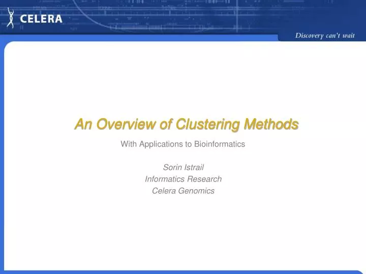 an overview of clustering methods