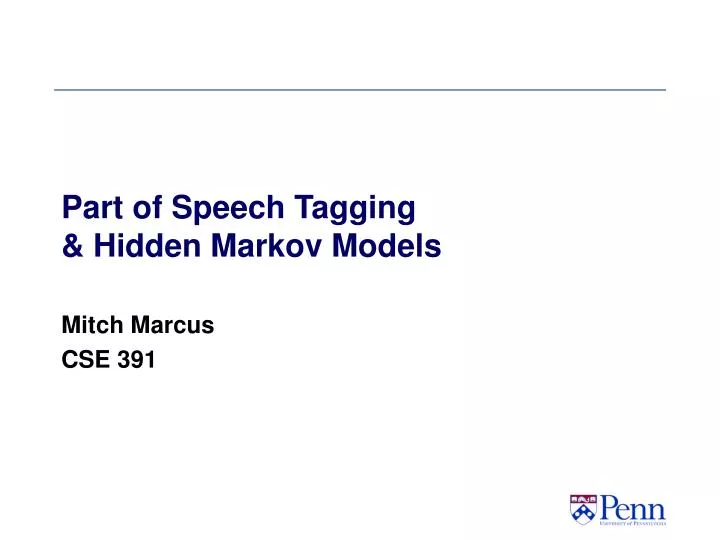 part of speech tagging hidden markov models