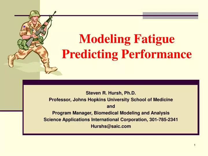 modeling fatigue predicting performance