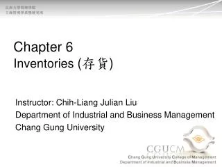 Chapter 6 Inventories ( ?? )