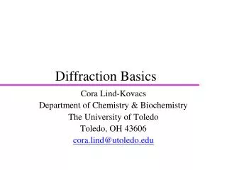 Diffraction Basics