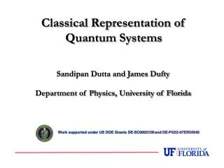 Sandipan Dutta and James Dufty Department of Physics, University of Florida