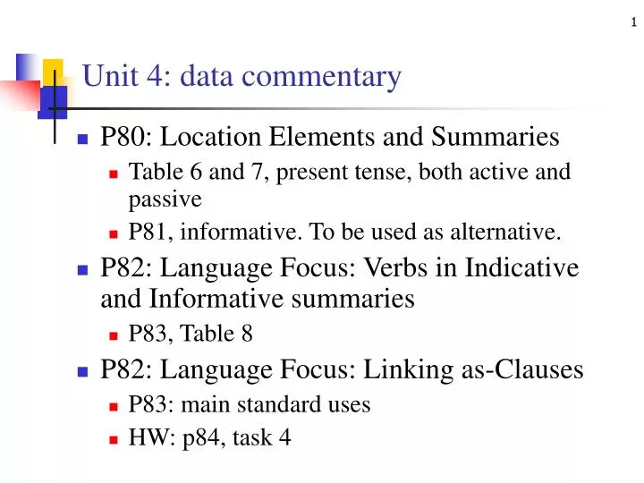 unit 4 data commentary
