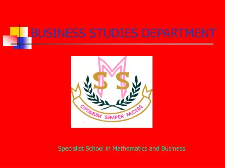 business studies department