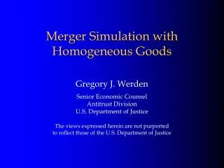 Merger Simulation with Homogeneous Goods