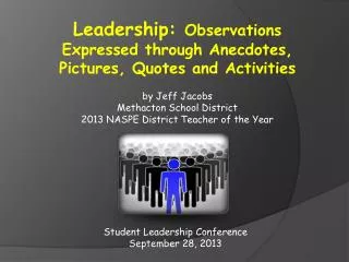 Student Leadership Conference September 28, 2013