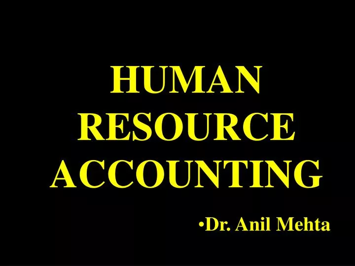 human resource accounting