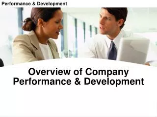 Performance &amp; Development