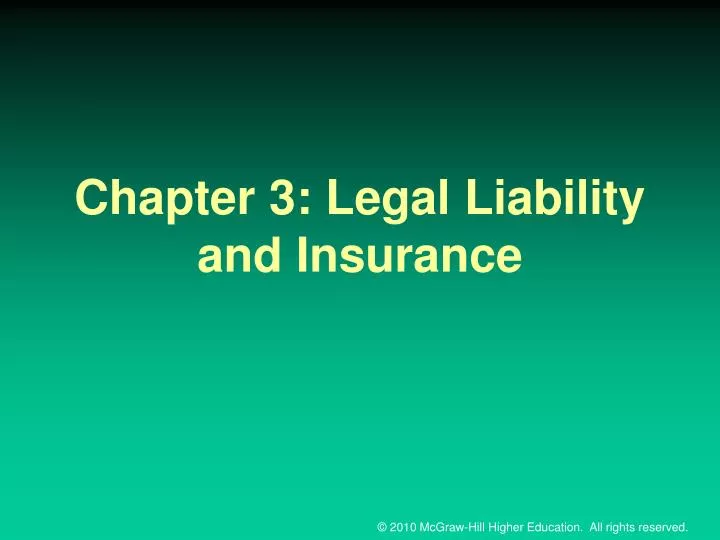 chapter 3 legal liability and insurance