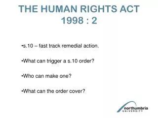 THE HUMAN RIGHTS ACT 1998 : 2