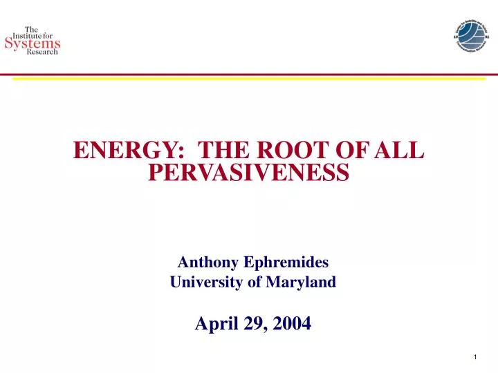 energy the root of all pervasiveness