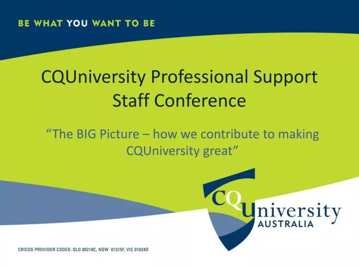 cquniversity professional support staff conference