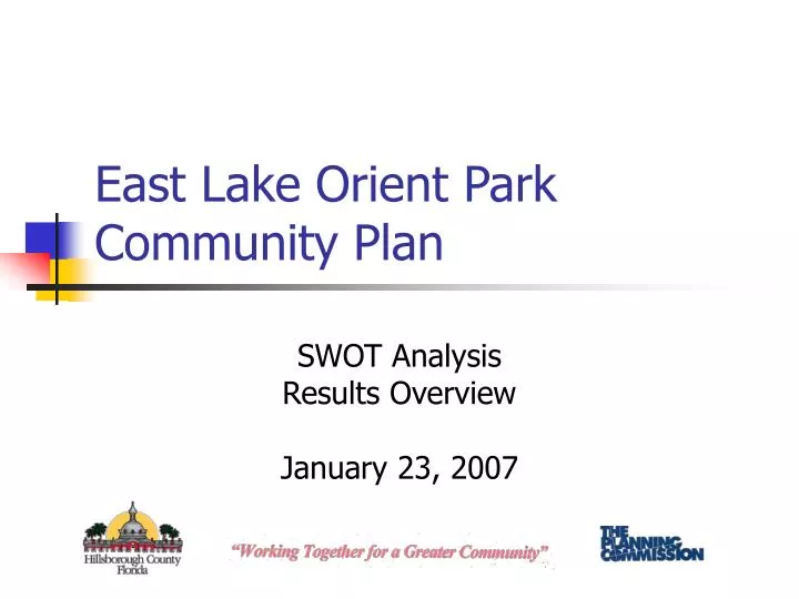 east lake orient park community plan