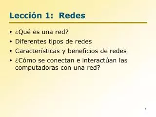 lecci n 1 redes