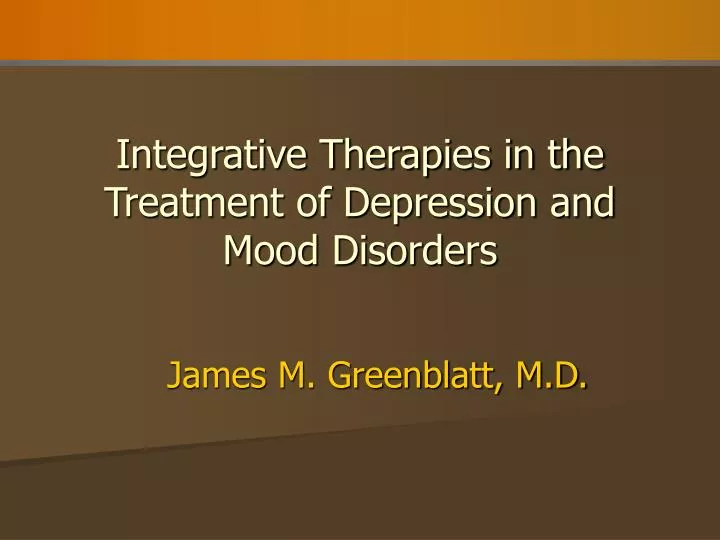 integrative therapies in the treatment of depression and mood disorders