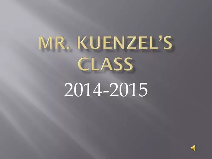 mr kuenzel s class