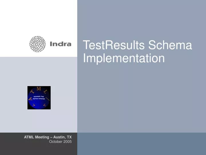 testresults schema implementation