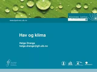 hav og klima