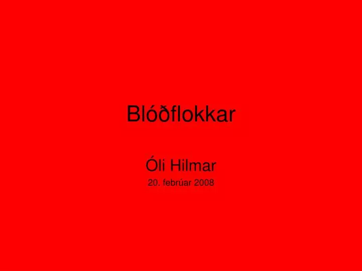 bl flokkar