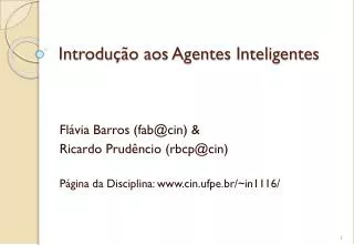 introdu o aos agentes inteligentes