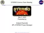 STEREO Science Team Meeting - slide 1