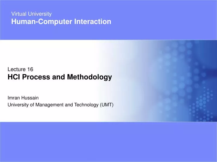 imran hussain university of management and technology umt