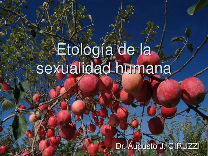 etolog a de la sexualidad humana