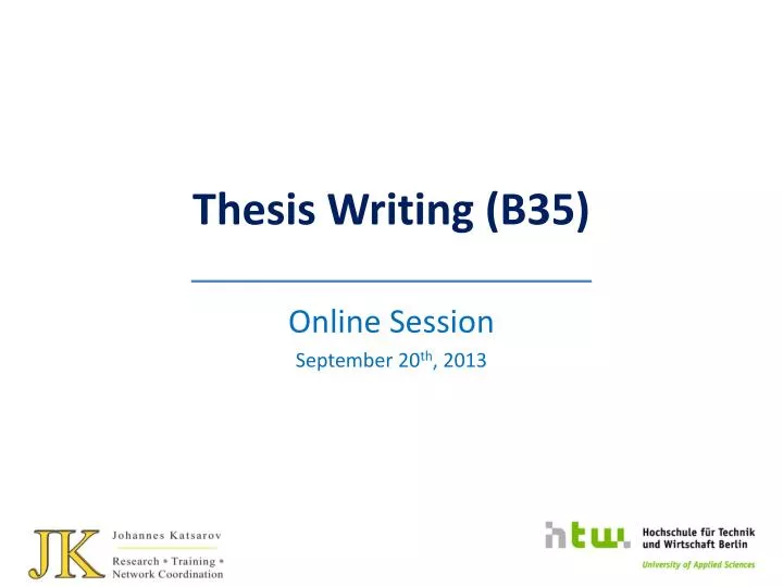 thesis writing b35