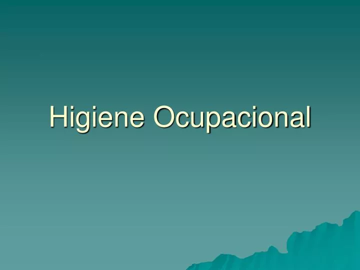 higiene ocupacional