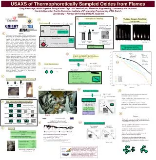 USAXS of Thermophoretically Sampled Oxides from Flames