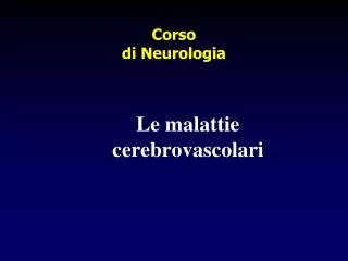corso di neurologia