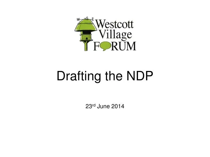 drafting the ndp
