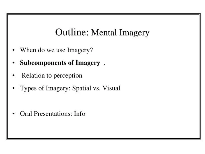 outline mental imagery