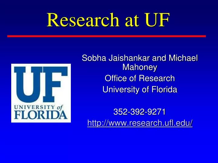 research at uf