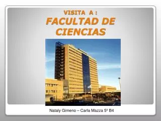 visita a facultad de ciencias