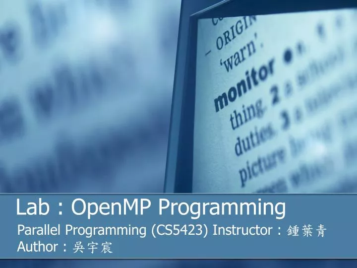 lab openmp programming