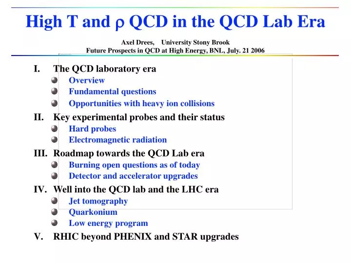 high t and r qcd in the qcd lab era