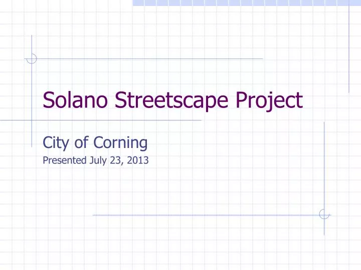 solano streetscape project