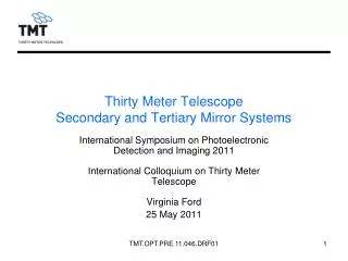 Thirty Meter Telescope Secondary and Tertiary Mirror Systems