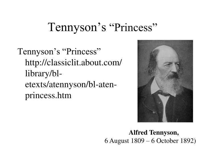 tennyson s princess