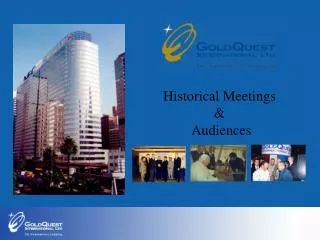 Historical Meetings &amp; Audiences