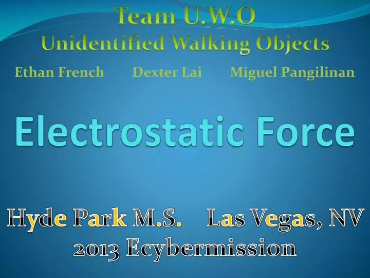 electrostatic force