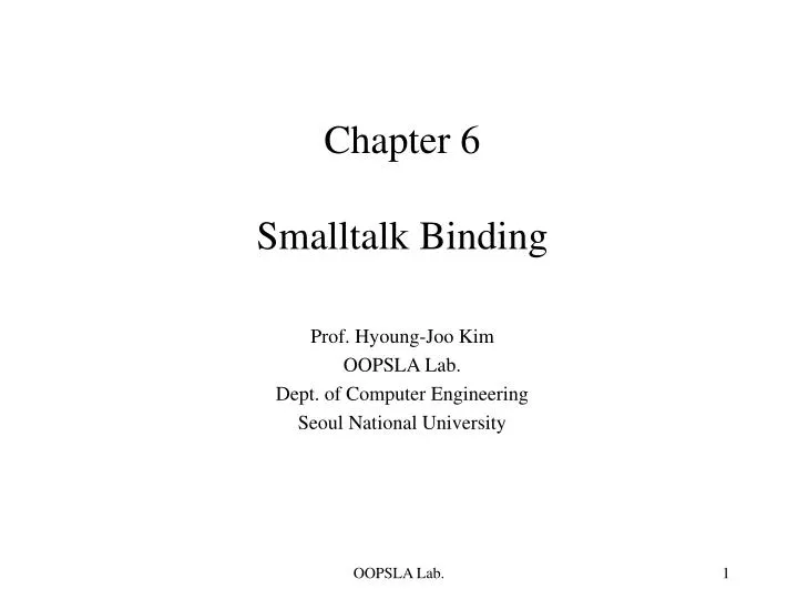 chapter 6 smalltalk binding