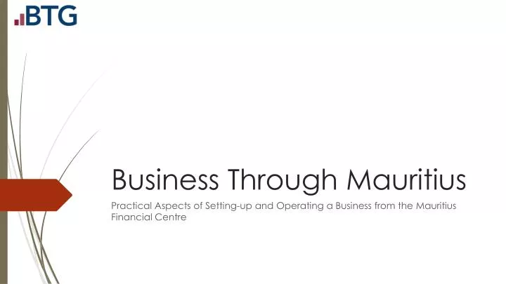 business through mauritius