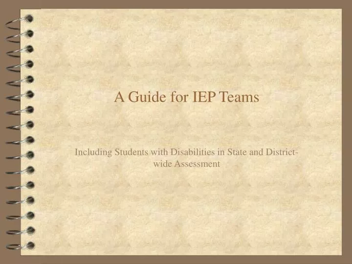 a guide for iep teams