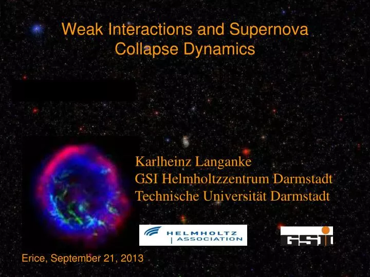 weak interactions and supernova collapse dynamics